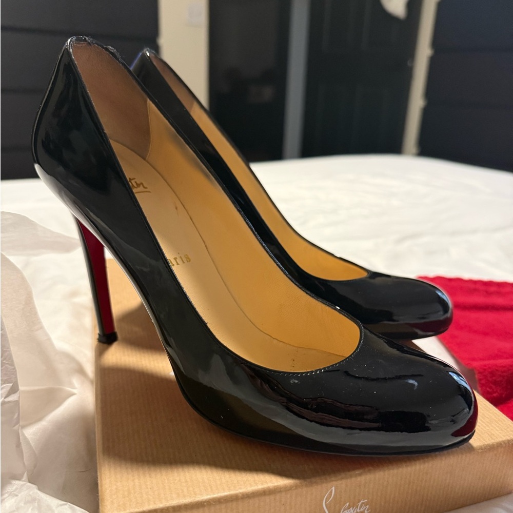 Christian Louboutin Simple Pump Black Patent Heels